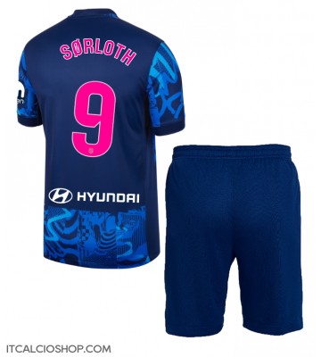 Atletico Madrid Alexander Sorloth #9 Terza Maglia Bambino 2024-25 Manica Corta (+ Pantaloni corti)
